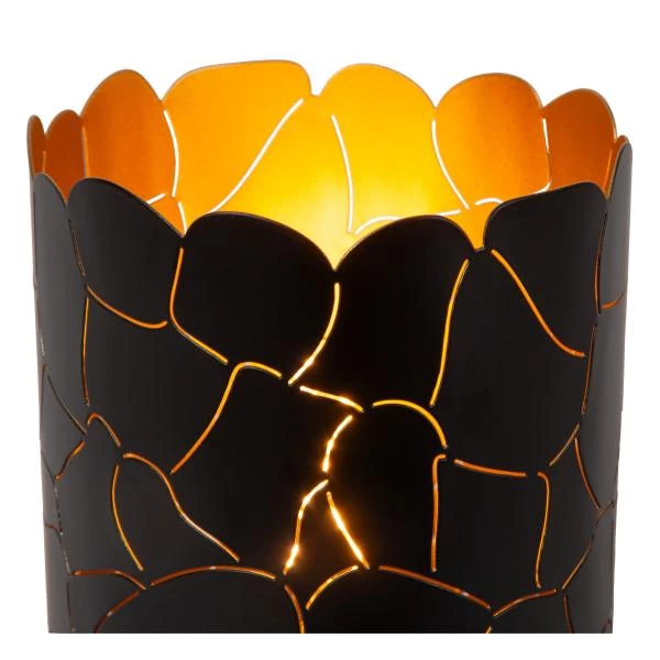 Lucide ALMELO - Lámpara de mesa - Ø 15 cm - 1xE27 - Negro - detalle 1
